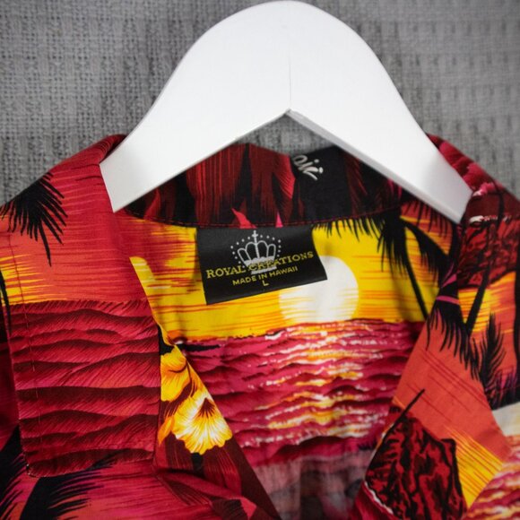 Royal Creation Hawaii Palm Tree Button Up Shirt - Picture 4 of 7
